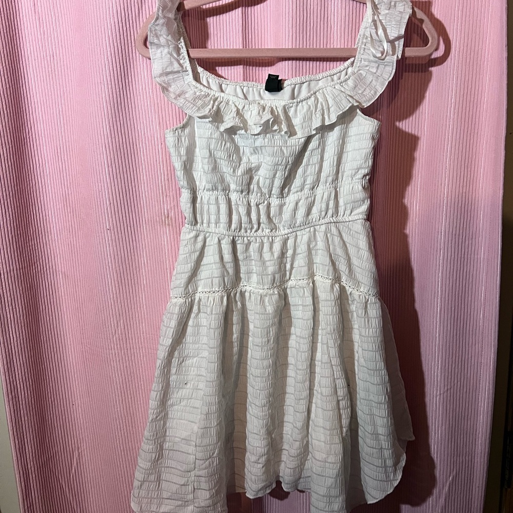 White Ruffled Dress